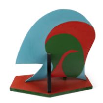 Edward Toledano,  American/British 1910-2009 -  Casque, 1994;  painted wood, signed, titled and...