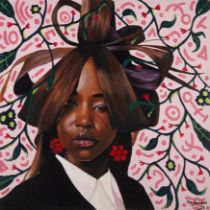 Oluwadare Kolawole Samson ('Olu Samson'),  Nigerian b.1990 -  Untitled, 2022;  acrylic on canva...