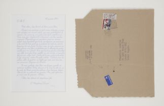 Danh Vo,  Danish/Vietnamese b.1975 -  2.2.1861, 2009-;  ink on paper, framed with envelope, 29....