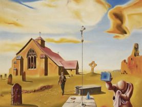 Michael Taylor,  British b.1952 -  Strange Communion,1969;  oil on canvas, signed and titled to...