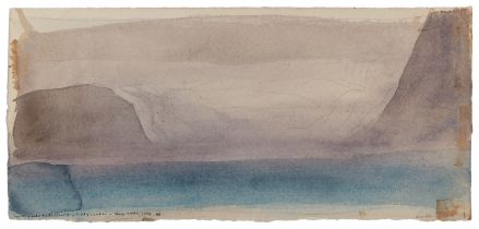 Norman Adams RA,  British 1927-2005 -  Rough Sea Study - Islands - Rocks in foreground, Southern...