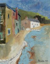 John Pawle,  British 1915-2010 -  Cornish Cottage, 1977;  oil on board, signed lower right 'Paw...