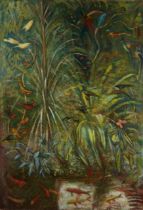 Robert Organ,  British 1933-2023 - In the Tropical Birdhouse, 1983; oil on canvas, signed and d...