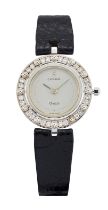 Corum. A lady's 18ct white gold diamond set quartz wristwatch Clipper Club, Ref: 47425.58, circa ...