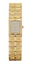Baume & Mercier. A lady's 18ct gold quartz bracelet watch Ref: 18501, circa 1990 Quartz movement,...