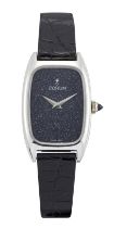 Corum. A lady's 18ct white gold manual wind wristwatch with blue goldstone glass dial Ref: 27330,...