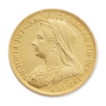A Victoria, gold two pounds coin, 1893