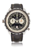 Breitling. A stainless steel automatic chronograph calendar wristwatch  Navitimer chronomatic, Re...