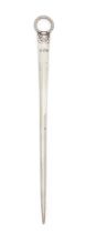 A Regency silver meat skewer Paul Storr London, 1811 Designed with shell decoration beneath re...