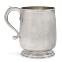 A George II silver half pint mug Thomas Farren London, 1738 Of rounded, slightly tapering form...