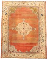 A Persian Mahal carpet, first quarter 20th century, the central field with floral medallion, on t...