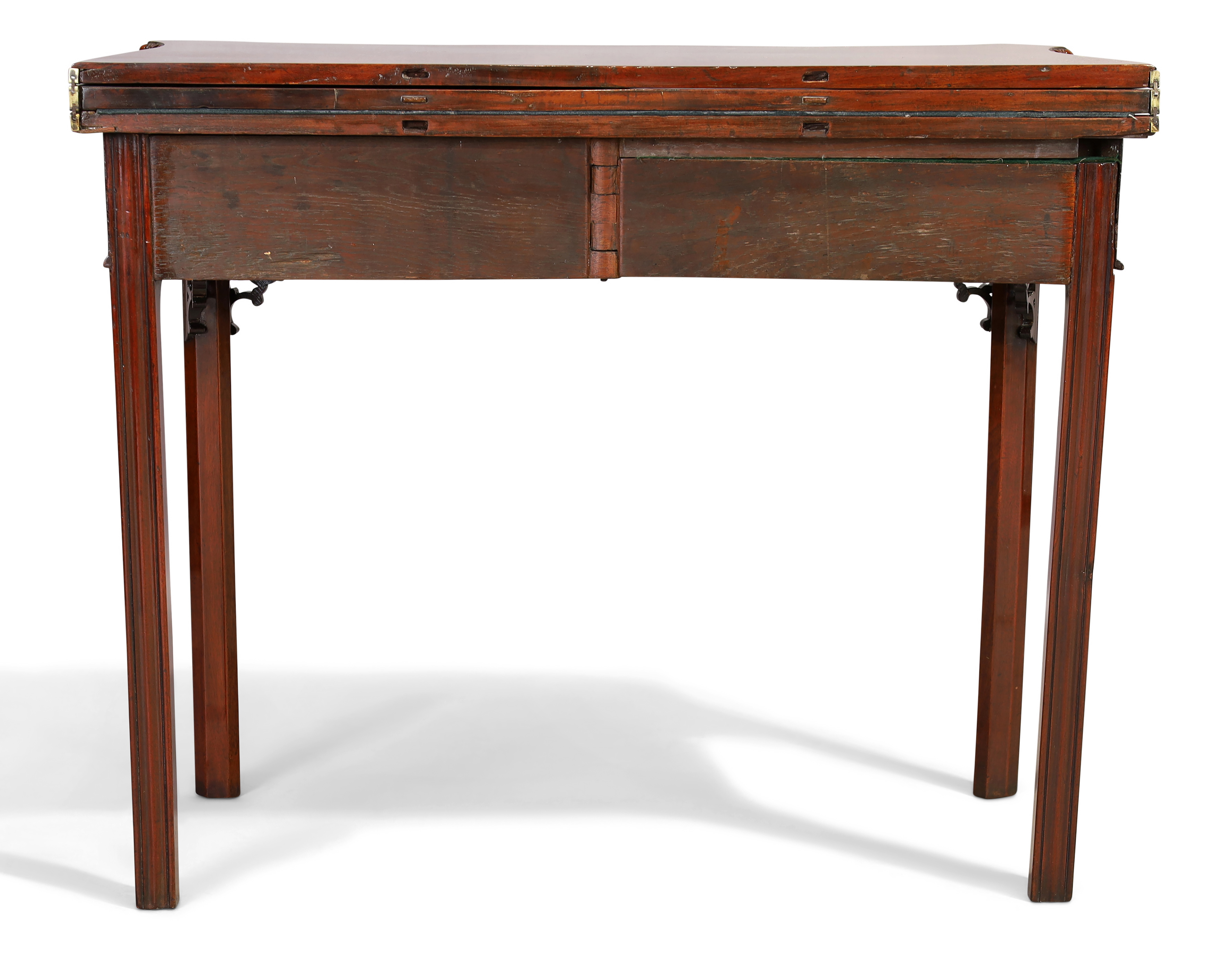 A George II mahogany serpentine front triple fold tea/card table, in the manner of Thomas Chippen... - Image 6 of 6