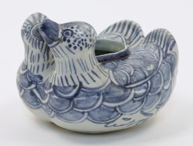 An Annamese Ming-style, blue and white 'double-duck' water pot, Vietnam, 20th century, potted and...