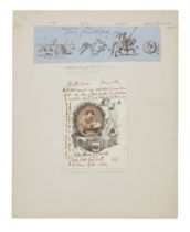 Hablot Knight Browne (Phiz), English, 1815-1882, a four-figure ink on paper pictograph representi...