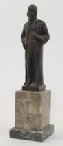 After Else von Beck, German, 1888-1925, a bronze figure of Nathan the Elder, inscribed NATHAN E. ...