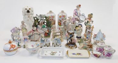 A collection of various ceramic figures and other collectibles, 19th - 20th centuries, to include...