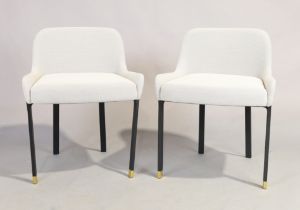 George Yabu and Glenn Pushelberg for Stellar works, a pair of 'Blink' dining chairs, c.2017, wool...