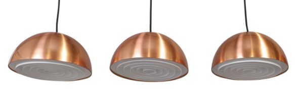 Vilhelm Wohlert (1920-2007) & Jørgen Bo for Stellar Works  Three 'Louisiana' pendant lights, cir...