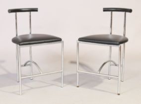 Rodney Kinsman for Bieffeplast, a pair of 'Tokyo' chairs, circa 1985, with faux leather upholster...