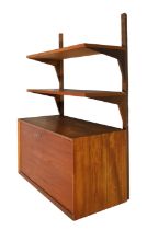 Poul Cadovius (1911-2011) for Cado, ''Royal System' teak shelving unit, c.1965, comprising one fa...