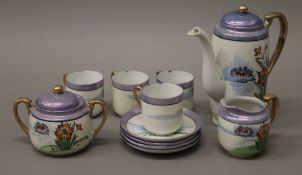 A Japanese porcelain tea set.