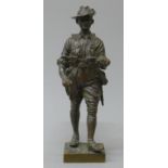 A bronze model of an Australian soldier. 21 cm high.