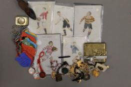 Horse Racing Member's badges, cigarette silks, footballers, etc.