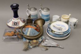 A quantity of Naval and R.A.F related porcelain, etc.
