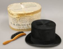 A boxed top hat, the box inscribed ' Lord Beaverbrook'.