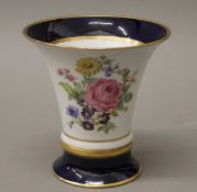 A florally painted Royal Dux vase. 15.5 cm high.