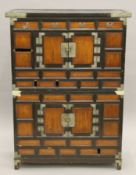 An early 20th century Korean side cabinet. 131 cm high x 95.5 cm wide.