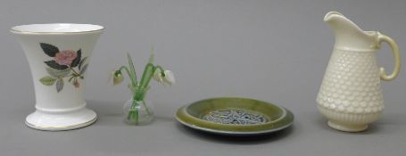 A small quantity of ceramics, etc., including Belleek.