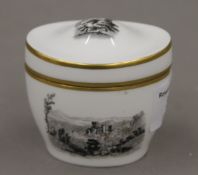 A Royal Worcester porcelain box. 6 cm wide.