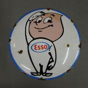 An Esso enamel sign. 29.5 cm diameter.