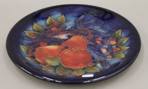 A large Moorcroft charger. 35 cm diameter.