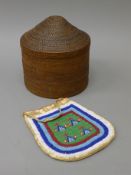 A 19th century Native American buckskin and beadwork pouch,