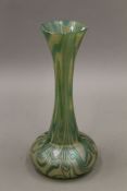 A Loetz glass vase. 27 cm high.