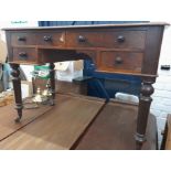 A Victorian mahogany dressing table. 106 cm wide.