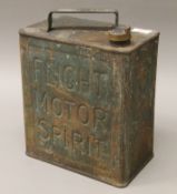 A Flight Motor Spirit petrol can.