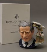 A boxed Royal Doulton Prince Charles character jug D7283.