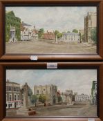 N HOLFORD JONES, Bury St Edmunds, a pair of oils on board, signed and dated '90, each framed. 33.