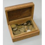 A box of old pennies.