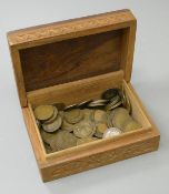 A box of old pennies.