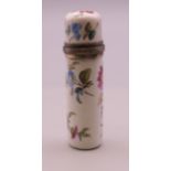 A 19th century enamel decorated scent bottle. 4.75 cm high.