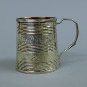 A silver Christening mug. 6.5 cm high. 78.6 grammes.
