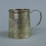 A silver Christening mug. 6.5 cm high. 78.6 grammes.