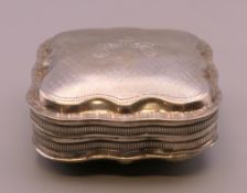 A Dutch silver pill box. 5 cm wide.