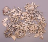A quantity of jewellers parts and accessories, including silver.