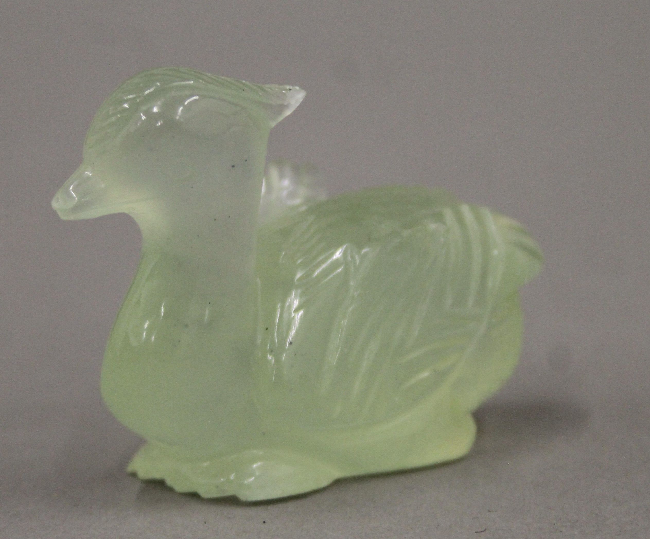 Two small Chinese jade ducks. 4 cm high. - Image 3 of 3