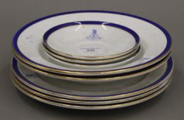 A quantity of The Queens Own West Kent Regiment porcelain dinner wares.